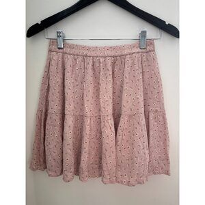 NWT AE Pink Floral Skirt | XS (tagging as small as this fits big)